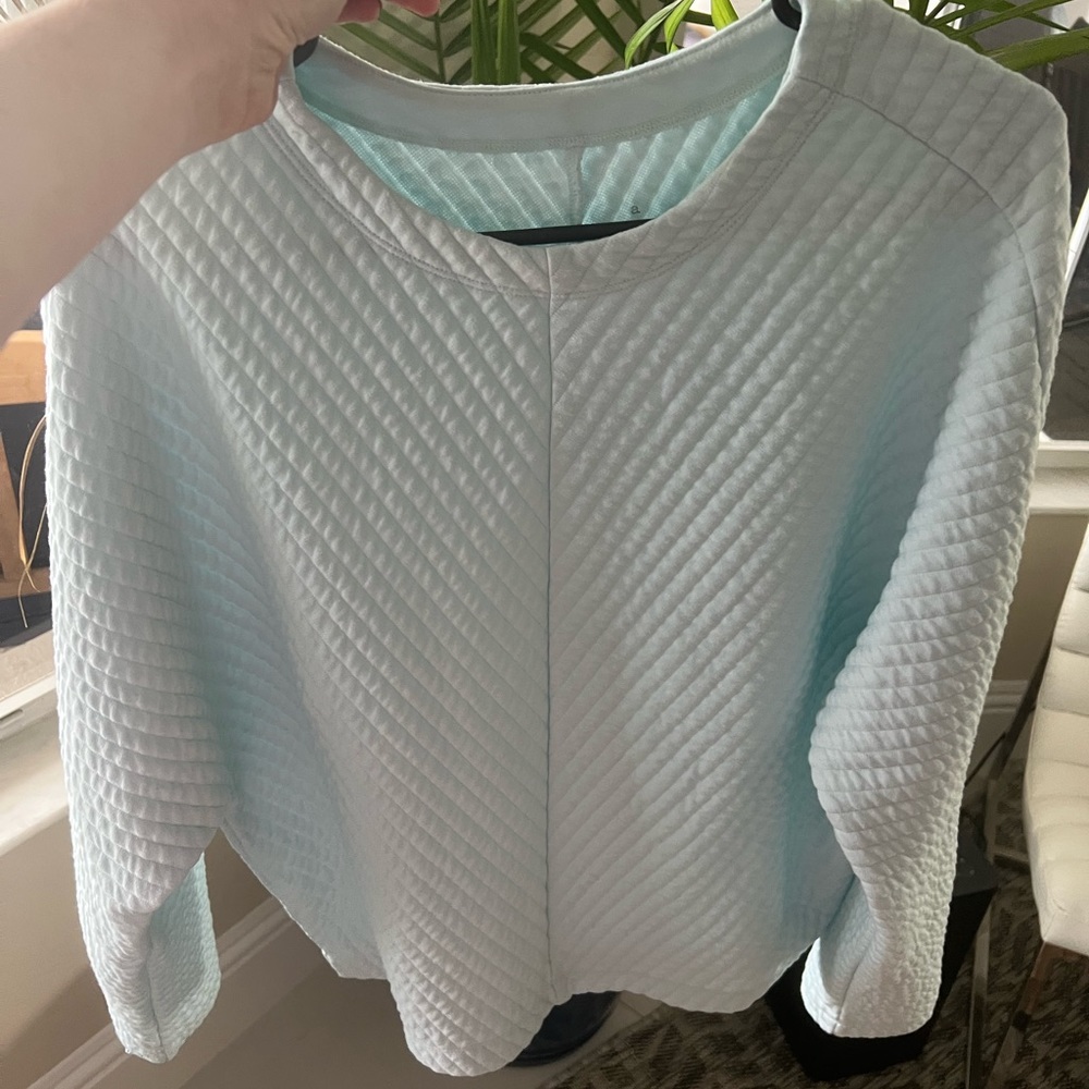 Women’s A New Day Light Blue Quilted Pullover, size small